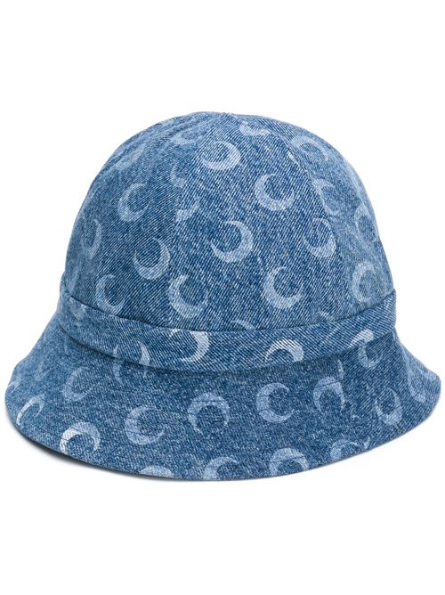  MARINE SERRE | AU29SS19UPCYCLEDBOBHATBLUE/WHITEMOON